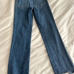 PAIGE Women's Straight Leg Jeans in Deep Blue